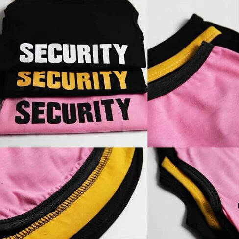 Pet Clothes, Cool Security Vest Pet Puppy T-Shirt Cotton Clothing Apparel Cat Spring Summer Breathable Sleeveless Harness Costume Clothes for Small Dogs (L, Black) in Saudi Arabia