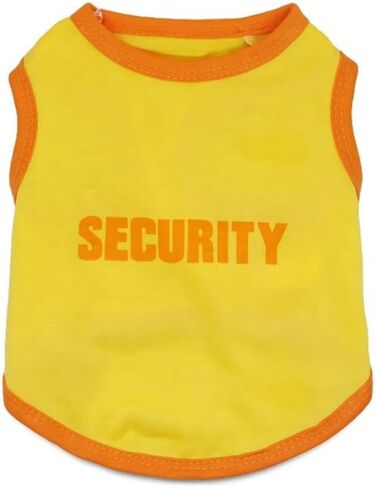 Pet Clothes, Cool Security Vest Pet Puppy T-Shirt Cotton Clothing Apparel Cat Spring Summer Breathable Sleeveless Harness Costume Clothes for Small Dogs (L, Black) in Saudi Arabia