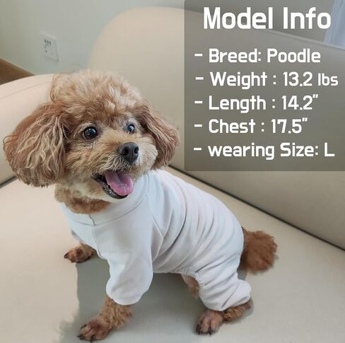 【2 PCS】 Dog pjs One Piece Jumpsuit Shirts for Dogs Pet Clothes Ropa para Gatos Dog Jumpsuit Dog Winter Clothes for Dog Surgery Suit Puppy Pajamas 【L】 in Saudi Arabia