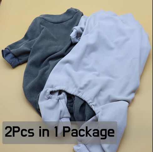 【2 PCS】 Dog pjs One Piece Jumpsuit Shirts for Dogs Pet Clothes Ropa para Gatos Dog Jumpsuit Dog Winter Clothes for Dog Surgery Suit Puppy Pajamas 【L】 in Saudi Arabia