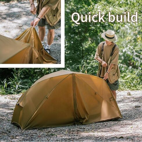 خيمة تخييم Naturehike بوزن 3.3 رطل/53 أونصة خفيفة الوزن وقابلة للطي تلقائيًا لشخص واحد مقاومة للماء والرياح ويمكن استخدامها مع سرير التخييم والمشي لمسافات طويلة والتخييم في الهواء الطلق in Kuwait