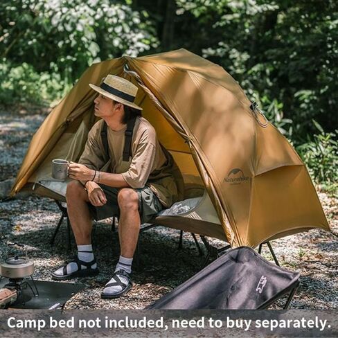 خيمة تخييم Naturehike بوزن 3.3 رطل/53 أونصة خفيفة الوزن وقابلة للطي تلقائيًا لشخص واحد مقاومة للماء والرياح ويمكن استخدامها مع سرير التخييم والمشي لمسافات طويلة والتخييم في الهواء الطلق in Kuwait