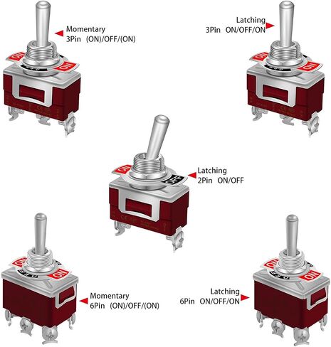 Weideer 2 قطعة تبديل التبديل 12 فولت 30A تشغيل/إيقاف 2 دبوس 2 موقف SPST مفتاح مقاوم للماء مع محطات غطاء مقاوم للماء للسيارات سيارة قارب KL-C101 in Kuwait