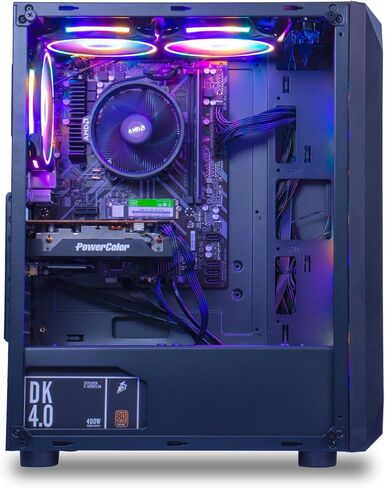 MXZ Gaming PC Computer R5 3600, RTX 4060, 16G DDR4, NVME 500G, A320,6RGB Fans,Windows 11 Pro Ready to use, Gamer Desktop Computer(R5 3600| RTX 4060) in Kuwait