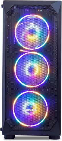 MXZ Gaming PC Computer R5 3600, RTX 4060, 16G DDR4, NVME 500G, A320,6RGB Fans,Windows 11 Pro Ready to use, Gamer Desktop Computer(R5 3600| RTX 4060) in Kuwait