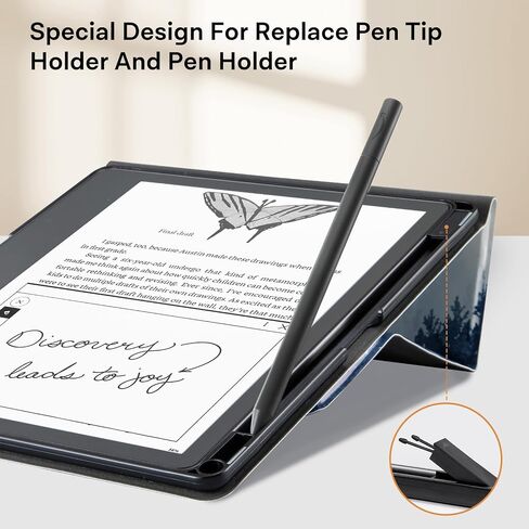 CoBak Stand Case for Kindle Scribe - Premium Folio Leather Cover with Pen Holder, Auto Sleep/Wake, and Stand Feature - Compatible with 10.2 Inch Kindle Scribe (2022 Release) in Saudi Arabia
