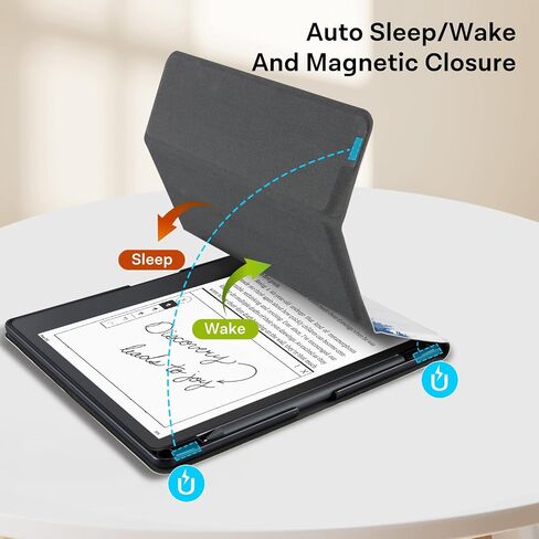 CoBak Stand Case for Kindle Scribe - Premium Folio Leather Cover with Pen Holder, Auto Sleep/Wake, and Stand Feature - Compatible with 10.2 Inch Kindle Scribe (2022 Release) in Saudi Arabia