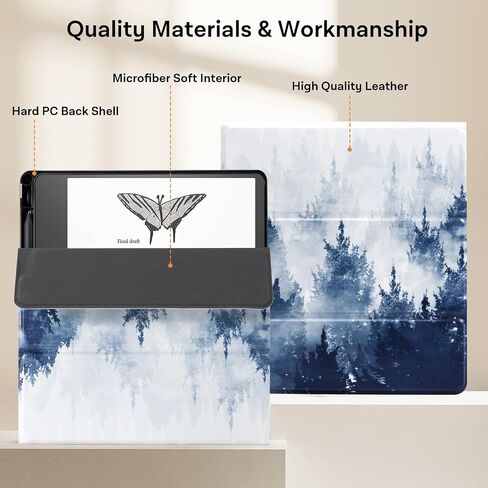 CoBak Stand Case for Kindle Scribe - Premium Folio Leather Cover with Pen Holder, Auto Sleep/Wake, and Stand Feature - Compatible with 10.2 Inch Kindle Scribe (2022 Release) in Saudi Arabia
