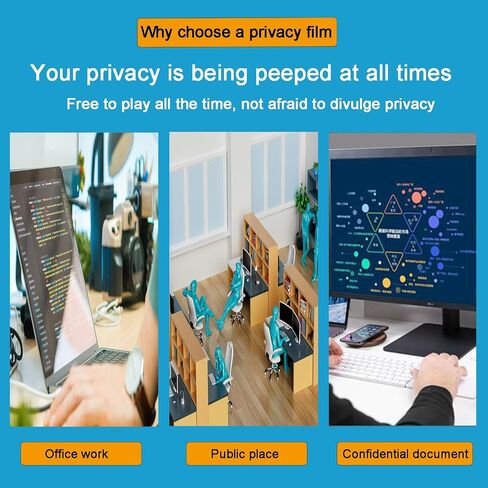 19(5:4) inch Anti-blue Light Privacy Screen Filters, Double-sided, Compatible With Multiple Computer Model, Limited Viewing Angle To +/- 30° in Saudi Arabia