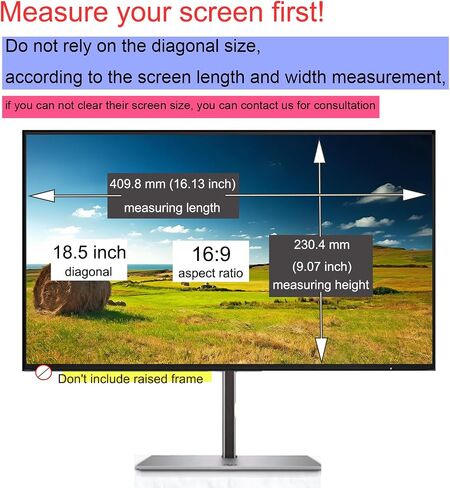 19(5:4) inch Anti-blue Light Privacy Screen Filters, Double-sided, Compatible With Multiple Computer Model, Limited Viewing Angle To +/- 30° in Saudi Arabia