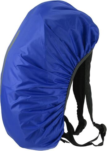 Backpack Rain Cover - Waterproof Lightweight Cover with Vertical Reflective Strap, Apply to Cycling/Hiking/Mountain Climbing (15-25L, XS, Navy Blue) in Saudi Arabia