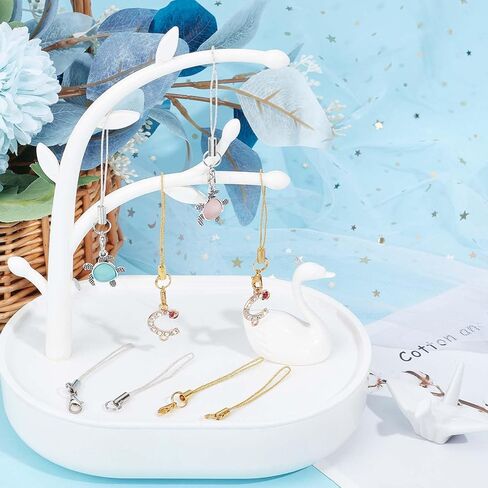 GORGECRAFT 100PCS Mobile Phone Keychain Strap Ring Cord Cellphone Charms Polyester Lanyard String Detachable Phone Rope Lariat Hanging Accessories in Saudi Arabia
