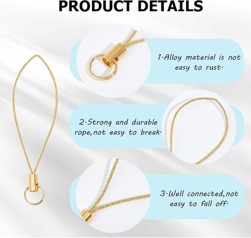 GORGECRAFT 100PCS Mobile Phone Keychain Strap Ring Cord Cellphone Charms Polyester Lanyard String Detachable Phone Rope Lariat Hanging Accessories in Saudi Arabia