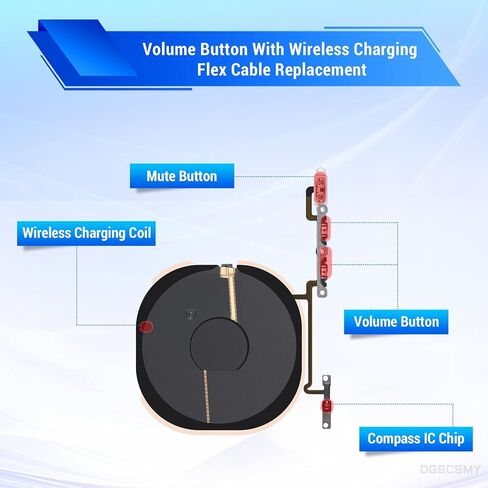 آيفون X NFC رقاقة شحن لاسلكي لفائف حجم زر استبدال آيفون 10 OEM كتم مفتاح زر صامت التبديل التحكم الجمعية المعادن قوس إصلاح أدوات إصلاح عدة A1865 A1901 A1902 in Kuwait