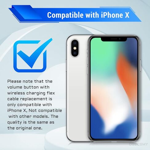 آيفون X NFC رقاقة شحن لاسلكي لفائف حجم زر استبدال آيفون 10 OEM كتم مفتاح زر صامت التبديل التحكم الجمعية المعادن قوس إصلاح أدوات إصلاح عدة A1865 A1901 A1902 in Kuwait