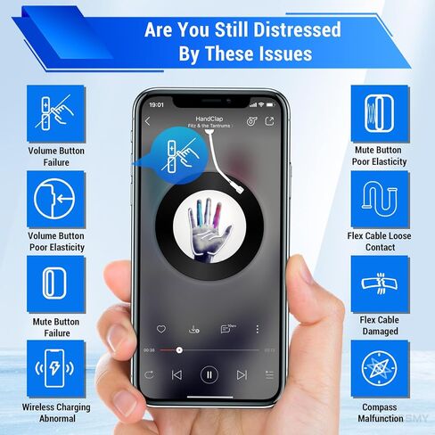 آيفون X NFC رقاقة شحن لاسلكي لفائف حجم زر استبدال آيفون 10 OEM كتم مفتاح زر صامت التبديل التحكم الجمعية المعادن قوس إصلاح أدوات إصلاح عدة A1865 A1901 A1902 in Kuwait