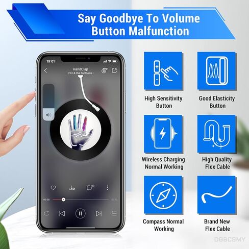 آيفون X NFC رقاقة شحن لاسلكي لفائف حجم زر استبدال آيفون 10 OEM كتم مفتاح زر صامت التبديل التحكم الجمعية المعادن قوس إصلاح أدوات إصلاح عدة A1865 A1901 A1902 in Kuwait