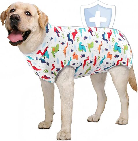 AOFITEE Dog Recovery Suit, Surgical Recovery Suit for Dog Female After Spay, Rabbit Pattern Dog Recovery Shirt for Abdominal Wounds, Anti Licking Dog Onesie Jumpsuit E-Collar Cone Alternative 3XL in Saudi Arabia