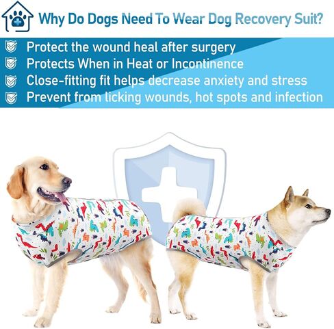 AOFITEE Dog Recovery Suit, Surgical Recovery Suit for Dog Female After Spay, Rabbit Pattern Dog Recovery Shirt for Abdominal Wounds, Anti Licking Dog Onesie Jumpsuit E-Collar Cone Alternative 3XL in Saudi Arabia