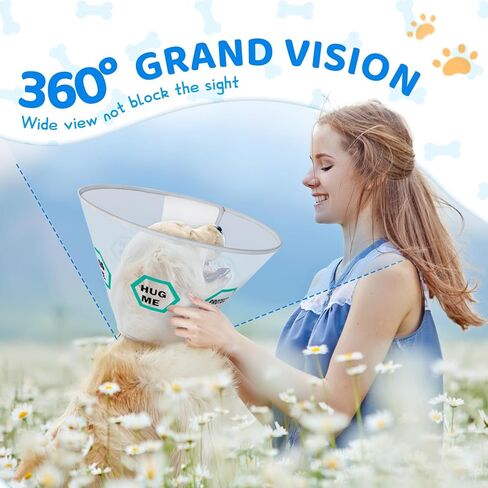 مخروط الكلب Supet للكلاب بعد الجراحة، مخاريط الكلاب الناعمة للكلاب المتوسطة الكبيرة، طوق مخروطي مريح للكلاب لوقف اللعق (كلمة، XXL (الرقبة: 16.0-20.0")) in Kuwait