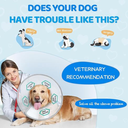 مخروط الكلب Supet للكلاب بعد الجراحة، مخاريط الكلاب الناعمة للكلاب المتوسطة الكبيرة، طوق مخروطي مريح للكلاب لوقف اللعق (كلمة، XXL (الرقبة: 16.0-20.0")) in Kuwait