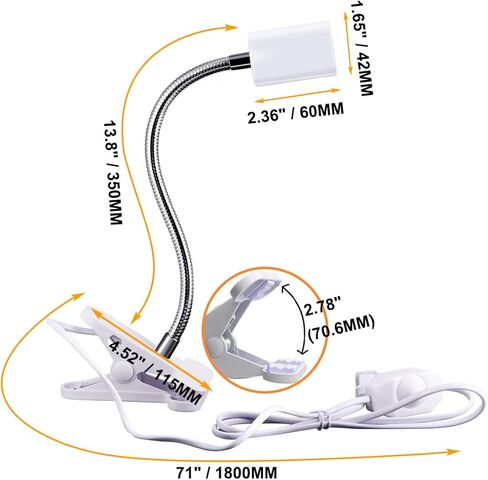 Vinaco UVA UVB ضوء الزواحف، 2 حزمة كاملة الطيف 360 درجة مصباح الحرارة الزواحف، ضوء الحرارة عكس الضوء للزواحف مع المشبك الثقيلة لملحقات خزان السلاحف التنين الملتحي حوض السمك الخفيفة in Kuwait