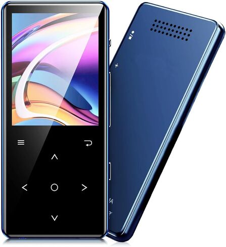 مشغل MP3 64 جيجابايت مع بلوتوث 5.2، زر لمس حساس للشاشة الملونة 2.4 بوصة، مشغل MP3 للموسيقى هاي فاي مع قارئ بطاقة تسجيل الصوت بعداد الخطى، وظيفة للجري الرياضي in Saudi Arabia