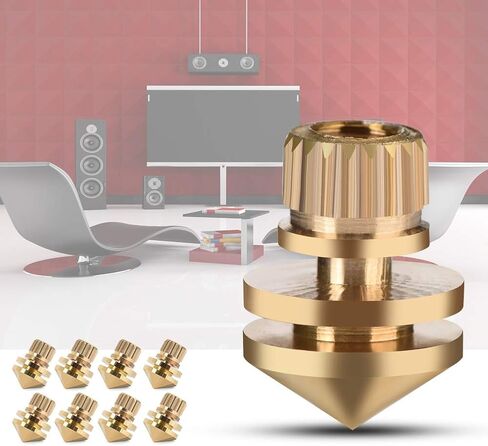Copper Speaker Spikes, Speaker Shock Base Pad Subwoofer Suspension Spikes Isolation Stand Feet Cone Base Mats(Pack of 8) in Saudi Arabia