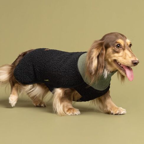 Fitwarm Sherpa Turtleneck Dog Sweater, Cozy Dog Winter Clothes for Small Dogs Girl Boy, Warm Dog Coat for Winter, Doggy Pullover Jumper, Pet Outfit, Brown, Beige, Medium in Saudi Arabia