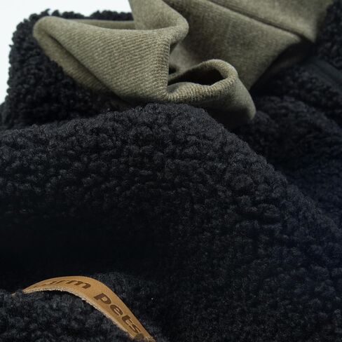 Fitwarm Sherpa Turtleneck Dog Sweater, Cozy Dog Winter Clothes for Small Dogs Girl Boy, Warm Dog Coat for Winter, Doggy Pullover Jumper, Pet Outfit, Brown, Beige, Medium in Saudi Arabia