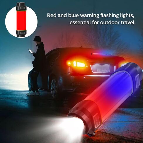 مصابيح يدوية قابلة لإعادة الشحن، مصباح يدوي LED مغناطيسي، مصباح يدوي تكتيكي فائق السطوع مع ضوء جانبي، IPX68 مقاوم للماء، مصباح يدوي خارجي متعدد الوظائف للتخييم (أسود) in Kuwait