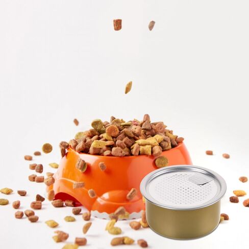 Cabilock Self-seal Tin Can with Lid, 100ml 12pcs Press-In Food Container Empty Pet Food Can Snack Containers Refillable Airtight Tin for Fish Meat Pet Food in Saudi Arabia