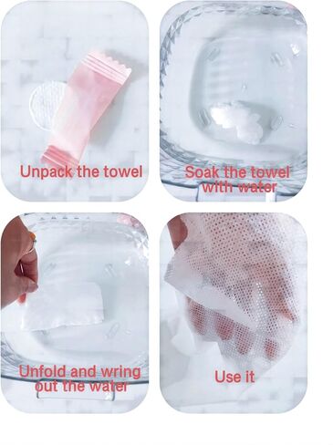 100PCS disposable compressed towel slices, compact travel towel for outdoor travel, camping, home, and simplified travel, ready to use, portable and independent packaging, white in Saudi Arabia