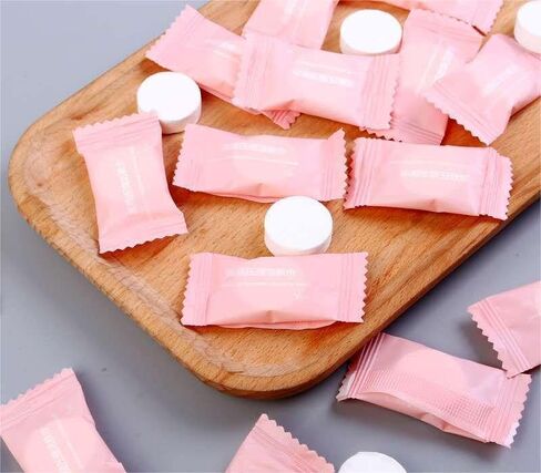 100PCS disposable compressed towel slices, compact travel towel for outdoor travel, camping, home, and simplified travel, ready to use, portable and independent packaging, white in Saudi Arabia