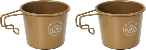 2pcs Stainless Steel Camping Sierra Cup 350ml, Black in Saudi Arabia