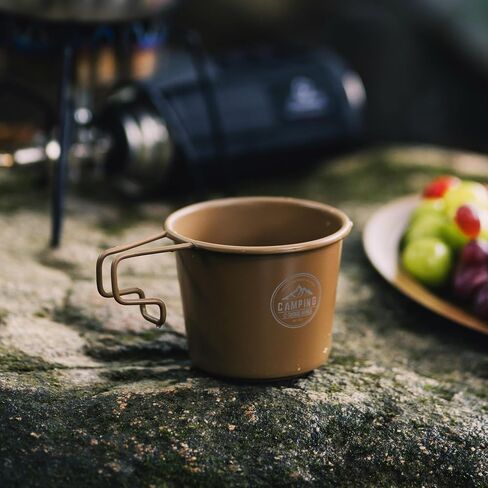 2pcs Stainless Steel Camping Sierra Cup 350ml, Black in Saudi Arabia