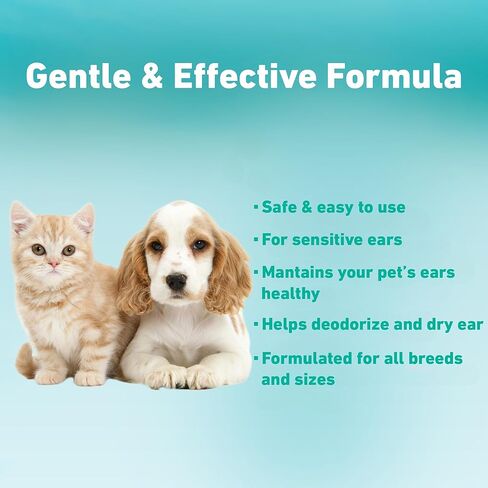 Dog Ear Cleaner Wipes — 120 Grooming Wipes W/Aloe Vera & Eucalyptus — Gentle 99% Water Pet Ear Wipes for Odor & Wax Removal — Otic Dogs & Cats Ears Cleanser Itch-Free Pet Grooming Supplies in Saudi Arabia