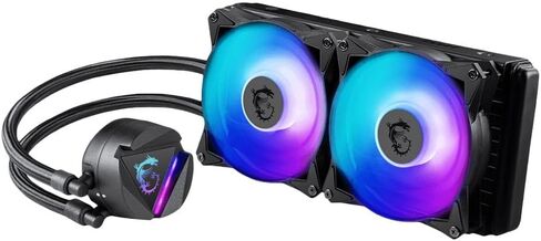 مبرد سائل لوحدة المعالجة المركزية MSI MAG CORELIQUID 240R V2 AIO - رأس ARGB قابل للتدوير، مضخة مشعاع مدمجة، تبريد مياه منفصل التدفق، أنابيب مقاومة للتبخر، سهل التركيب - متوافق مع AMD وIntel in Kuwait