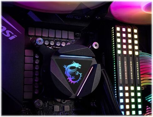 مبرد سائل لوحدة المعالجة المركزية MSI MAG CORELIQUID 240R V2 AIO - رأس ARGB قابل للتدوير، مضخة مشعاع مدمجة، تبريد مياه منفصل التدفق، أنابيب مقاومة للتبخر، سهل التركيب - متوافق مع AMD وIntel in Kuwait