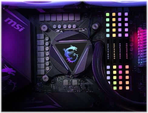 مبرد سائل لوحدة المعالجة المركزية MSI MAG CORELIQUID 240R V2 AIO - رأس ARGB قابل للتدوير، مضخة مشعاع مدمجة، تبريد مياه منفصل التدفق، أنابيب مقاومة للتبخر، سهل التركيب - متوافق مع AMD وIntel in Kuwait