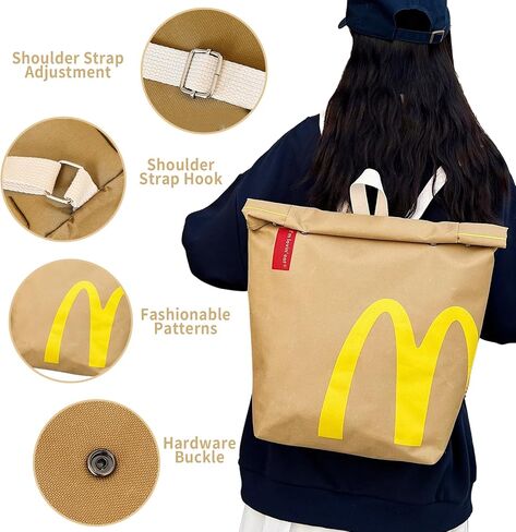 Funny Paper Backpack Classic Large Capacity Bag Cute Shoulder Bag Casual Canvas Backpack Notebook Bag in Saudi Arabia