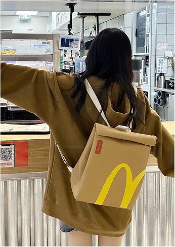 Funny Paper Backpack Classic Large Capacity Bag Cute Shoulder Bag Casual Canvas Backpack Notebook Bag in Saudi Arabia