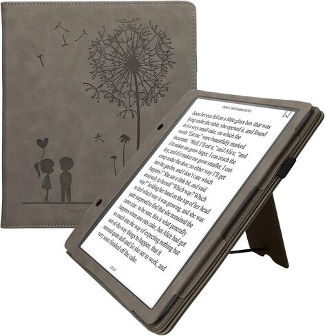 حافظة kwmobile متوافقة مع حافظة Amazon Kindle Scribe - غطاء للقارئ الإلكتروني مع إغلاق مغناطيسي - رمادي in Saudi Arabia