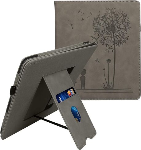 حافظة kwmobile متوافقة مع حافظة Amazon Kindle Scribe - غطاء للقارئ الإلكتروني مع إغلاق مغناطيسي - رمادي in Saudi Arabia
