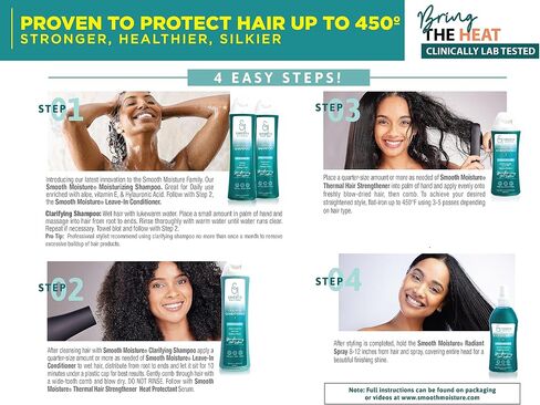 SMOOTHMOISTURE Luxury Smoothing & Strengthening Creme Leave-In Hair Conditioner for Easy Silk Press and Blow Outs (8 oz) in Saudi Arabia