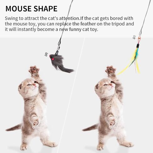 ألعاب ريش القطط التفاعلية، ألعاب معلقة داخلية للقطط الصغيرة التي تشعر بالملل للمطاردة والتمرين in Kuwait