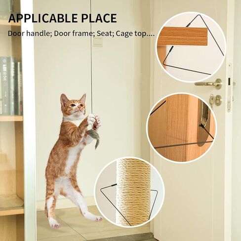 ألعاب ريش القطط التفاعلية، ألعاب معلقة داخلية للقطط الصغيرة التي تشعر بالملل للمطاردة والتمرين in Kuwait