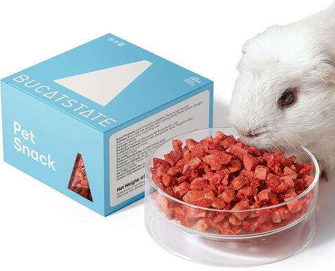 BUCATSTATE Small Animal Treat 3.5oz, 100% Freeze-Dried Banana Hamster Snack & Treat for Rabbits, Guinea Pigs, Chinchillas, Dwarf Syrian Hamsters in Saudi Arabia