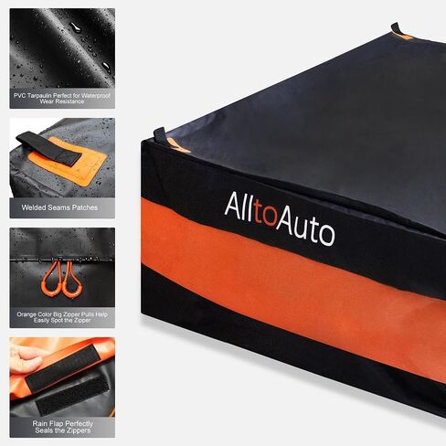 AlltoAuto Truck Bed Cargo Bag with Cargo Net, 100% Waterproof 600D Heavy Duty, Fits Any Truck Size (51''x40''x22'') 26 Cubic Feet, Simple and Convenient for Installation in Saudi Arabia