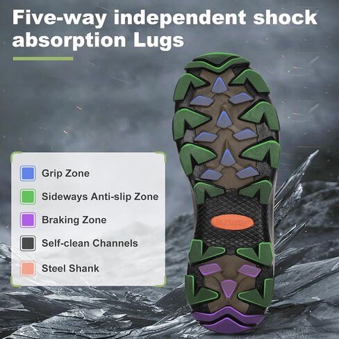 Showave Men's Rain Boots, Rubber Hunting Booties, Waterproof Insulated Mud Boots, Durable Outdoor Garden Boots for Fishing Yard Working in Kuwait